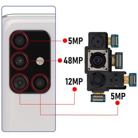 Fotocamera Retro Compatibile Per Samsung Galaxy A51 48 + 12 + 5 Mp - Foto 4