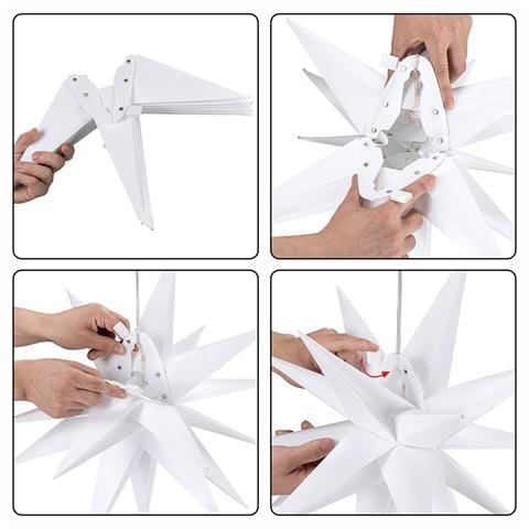 Stella Luminosa Di Natale Da Soffitto Decorazione Natalizia Led Rgb 50cm Con App - Foto 4