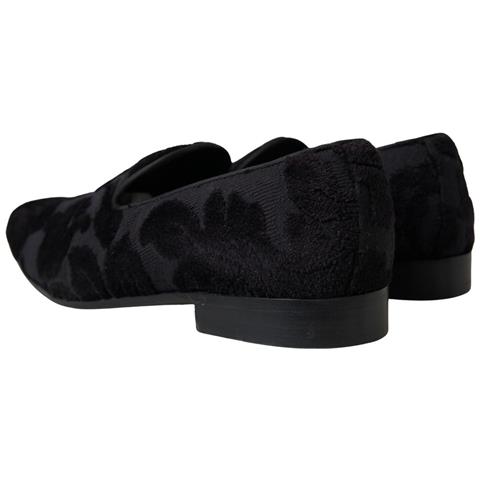 Mocassini In Broccato Nero Scarpe Formali - Eu44.5/us11.5 - Foto 2