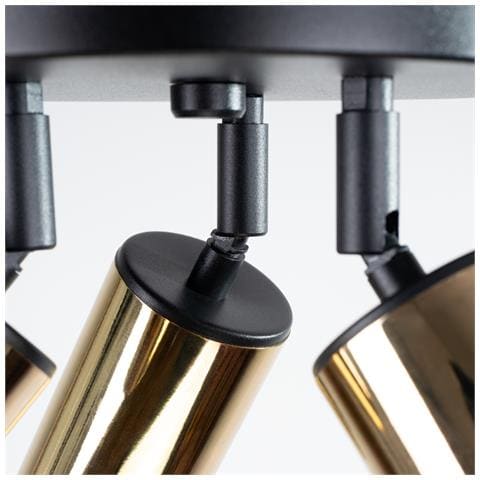 Lampada Da Soffitto Winx 3p Nero /oro Sl. 1385 - Moderno Lampade Da Soffitto Oro Nero 20x19.5x19.5 Cm - Foto 8