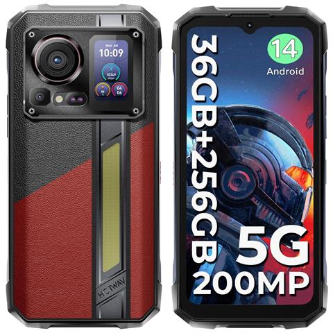 Hyper 7 Pro 5G 256GB 36 GB Ram Dual Sim Display 6.6" 2.4k Fotocamera 200 Mpx Slot Micro SD Android Rosso - Foto 1