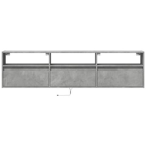 Mobile TV a Parete con LED Grigio Cemento 180x31x45 cm - Foto 10