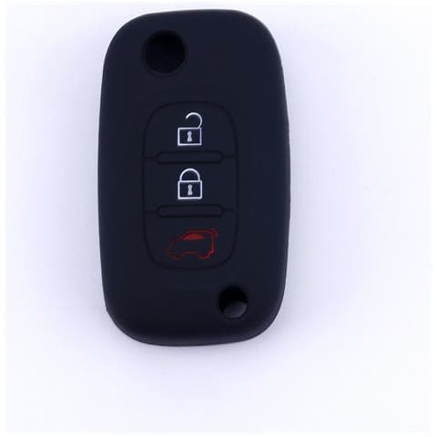 Cover Per Chiave A 3 Pulsanti In Silicone Per Mercedes Benz Smart Black - Foto 2