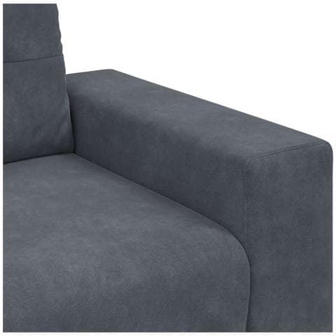 Divano Divanetto Grigio Scuro 120 cm in Velluto - Foto 8