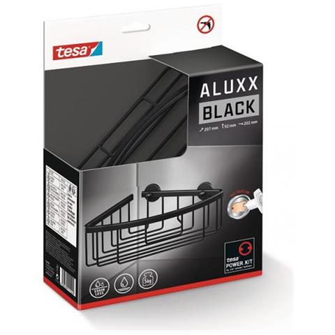Aluxx Black Alluminio Montabile A Parete Cestino Per Doccia - Foto 2