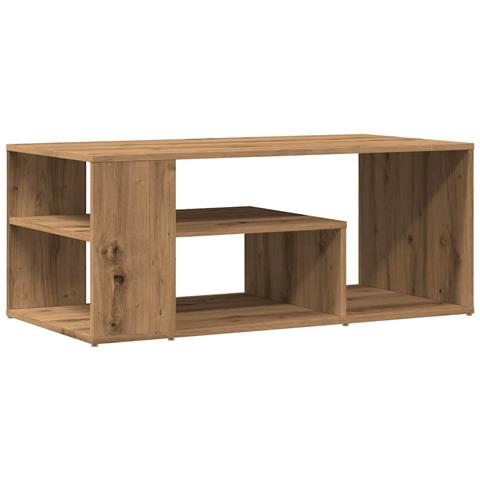 Tavolino Salotto Rovere Artigianale 100x50x40 Cm In Truciolato - Foto 2