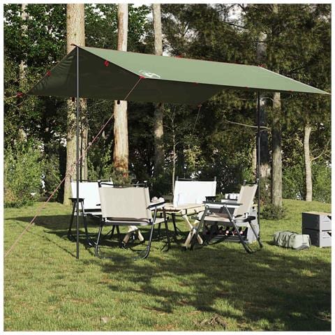 Telone Da Campeggio Verde 360x294 Cm Impermeabile - Foto 2
