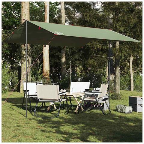 Telone Da Campeggio Verde 360x294 Cm Impermeabile - Foto 8