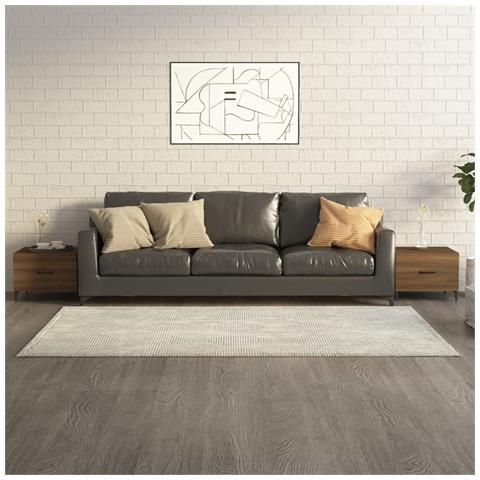 Tavolini Salotto Gambe In Metallo 2pz Rovere Marrone 50x50x40cm - Foto 8