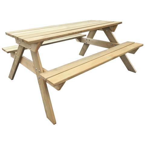 Lusso Casadino -  Tavolo Da Picnic 150x135x71,5 Cm In Legno - Foto 2