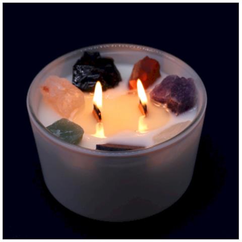 Candela Di Soia Cristallo Dei Sette Chakra - Foto 3