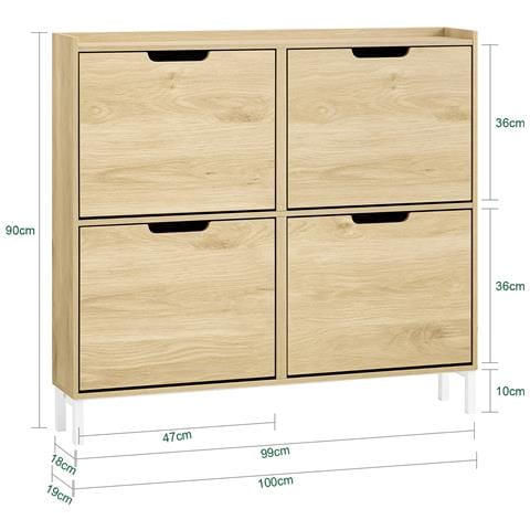 Scarpiera 100x19x90cm Fsr100-n - Foto 2