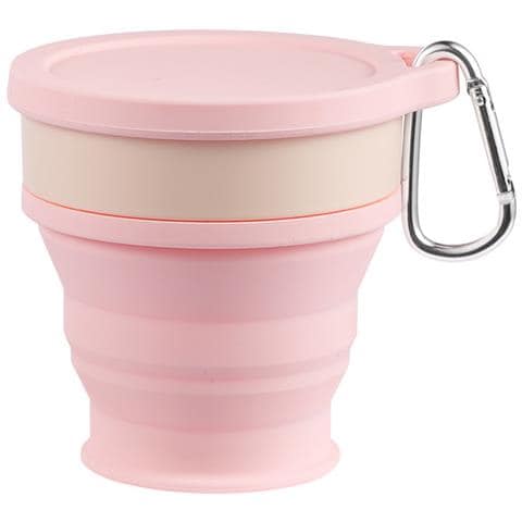 Bicchiere D'acqua Pieghevole 220ml Bicchiere Con Cannuccia Portatile Pink - Foto 1