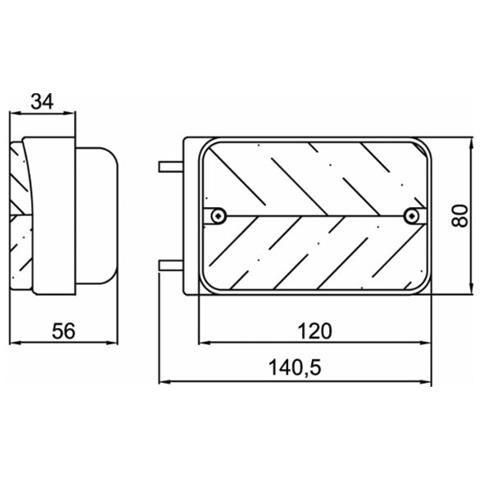 Fanale Anteriore Sx Per Trattore Dimensioni 120x80mm 12v Compatibile Cnh E New Holland - Foto 2