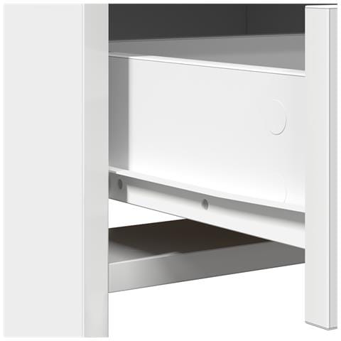 Set di 2 pezzi di toeletta con LED in legno ingegnerizzato bianco - Foto 9