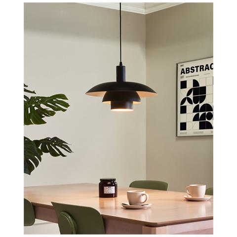 Lampadario Hilba Metallo Nero - Foto 1