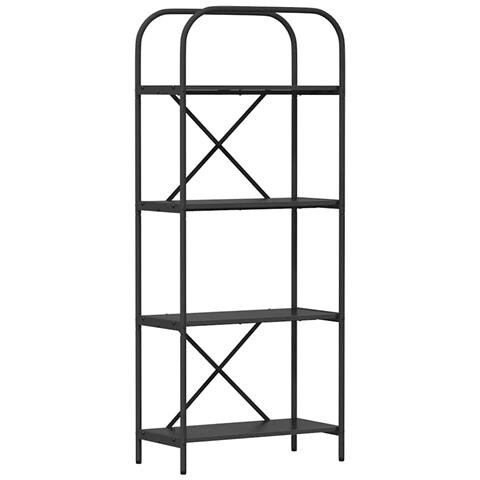 Libreria Rovere nero 60 x 30 x 146 cm Legno multistrato - Foto 1