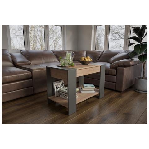 Tavolino Rio 1 - Marrone - Truciolare Melaminico - 90x60x50 Cm - Foto 2