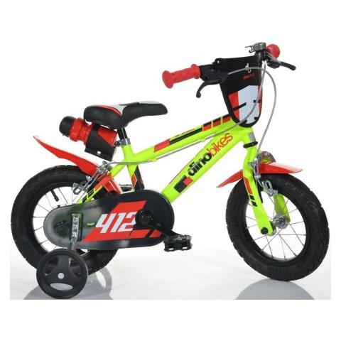 Bici Da Bambino A Sfera Misura 12'' Art. 412us-06 (rosso) + 412us-03 (giallo) Bicicletta Da Bimbo Modello 412 - 12 Rosso - Foto 1