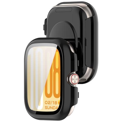 Custodia Protettiva In Vetro Temperato Pc Compatibile Con Vivowatch Gt 2 E Iqoo Watch Gt 2 - Nero - Foto 2