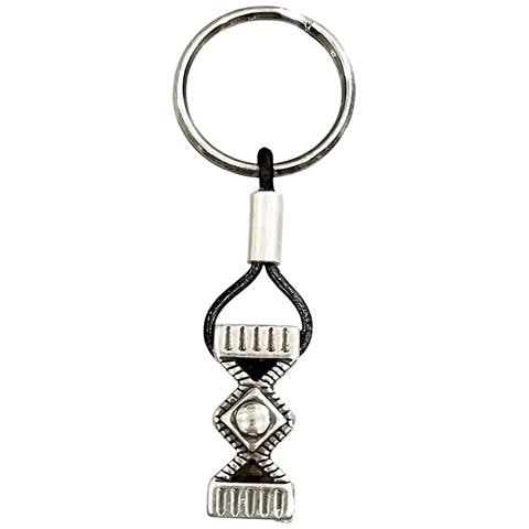 Portachiavi Key1 Nero E Placcato Argento - Foto 1