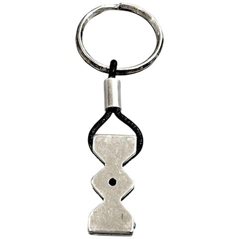Portachiavi Key1 Nero E Placcato Argento - Foto 2