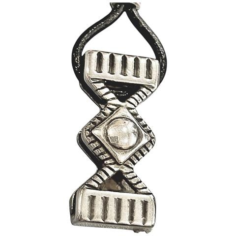 Portachiavi Key1 Nero E Placcato Argento - Foto 3