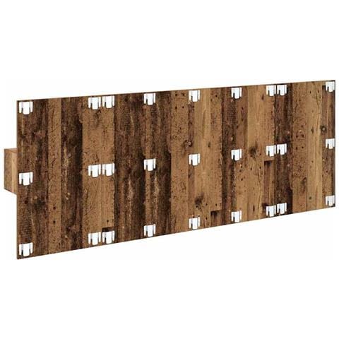 Testata con Comodino 3 pcs Legno vecchio Legno multistrato - Foto 9
