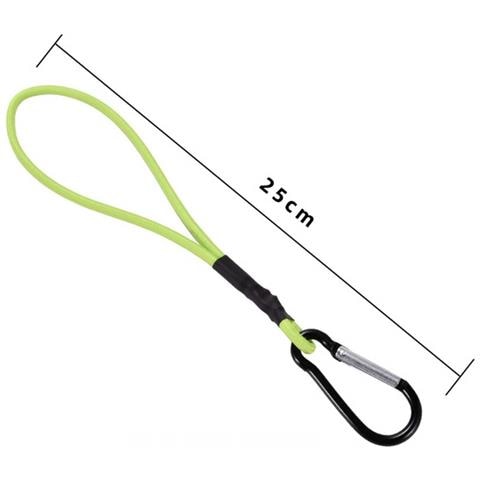 Set Da 10 Mini Cavi Elastici - Cinghie Elastiche Da 25 Cm Con Moschettone Green - Foto 2