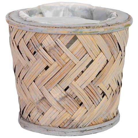 Cesto Tondo In Legno 16x16x14h Cm - Foto 1
