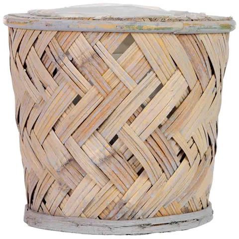 Cesto Tondo In Legno 16x16x14h Cm - Foto 2