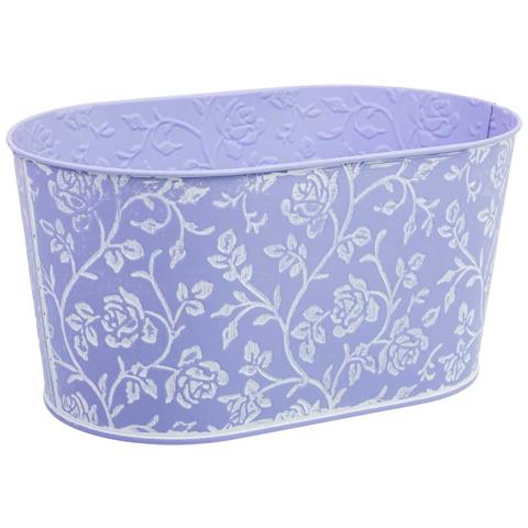 Cestino In Metallo Blu 22,5x13,5x11,5 B20x11 - Foto 1