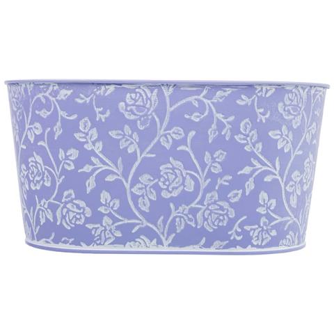 Cestino In Metallo Blu 22,5x13,5x11,5 B20x11 - Foto 2