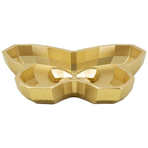 Vassoio Farfalla-oro-poliresina-3x20,5x17,5 Cm - Foto 2