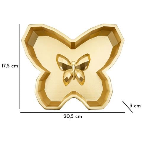 Vassoio Farfalla-oro-poliresina-3x20,5x17,5 Cm - Foto 7