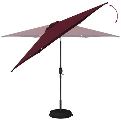 Parasol da Giardino con Luci LED 300 x 300 cm Poliestere - Foto 8