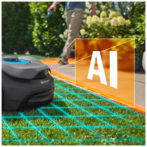 smart SILENO sense Tagliaerba robotizzato Batteria Grigio, Turchese - Foto 2