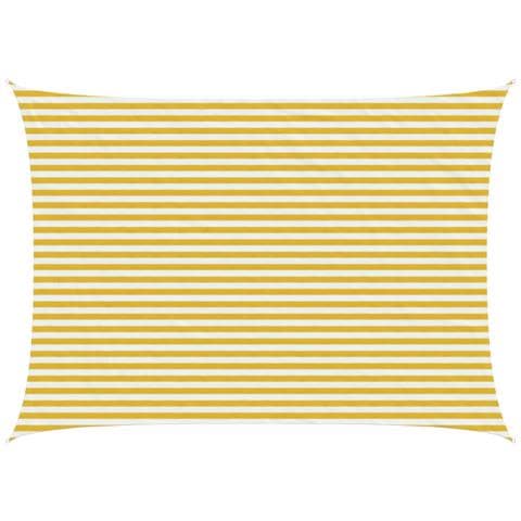 Telo Ombra Giallo e Bianco 3 x 6 m HDPE - Foto 1