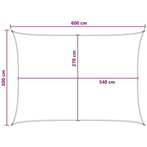 Telo Ombra Giallo e Bianco 3 x 6 m HDPE - Foto 8