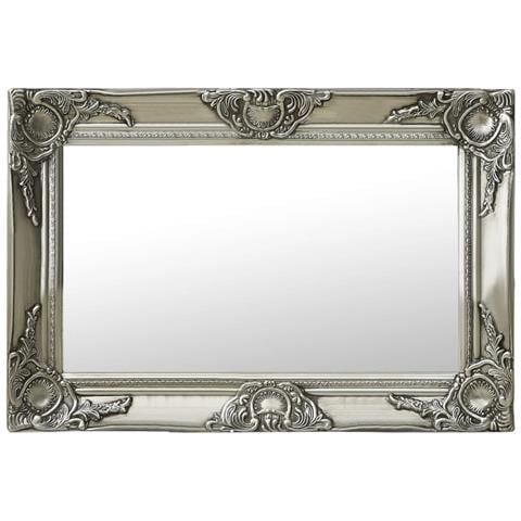 Specchio Da Parete Stile Barocco 60x40 Cm Argento - Foto 1