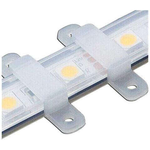 100pcs Lot Led Striscia Connettore Silicon Fermi Di Clip Per La Striscia Della Luce 10mm Smd5050 Luce Flessibile Strisce Holder Fissaggio - Foto 1