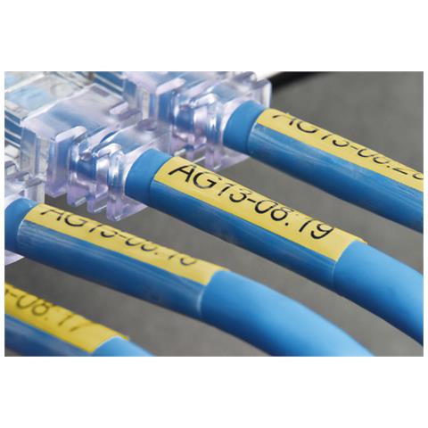 Nastro Autolaminato Tze-sl Nero Su Giallo 24 Mm - Foto 7