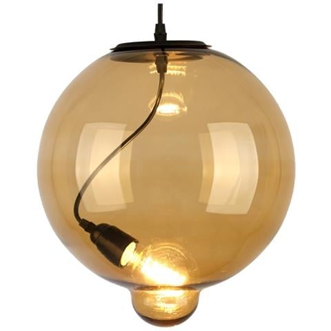 Lampada A Sospensione Moderna Glass Bubble Cognac - Foto 1
