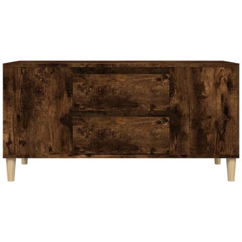 Mobile Porta Tv Rovere Fumo 102x44,5x50 Cm In Legno Multistrato - Foto 2
