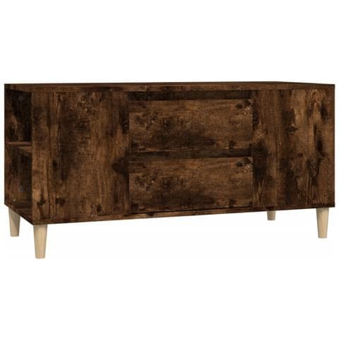 Mobile Porta Tv Rovere Fumo 102x44,5x50 Cm In Legno Multistrato - Foto 1