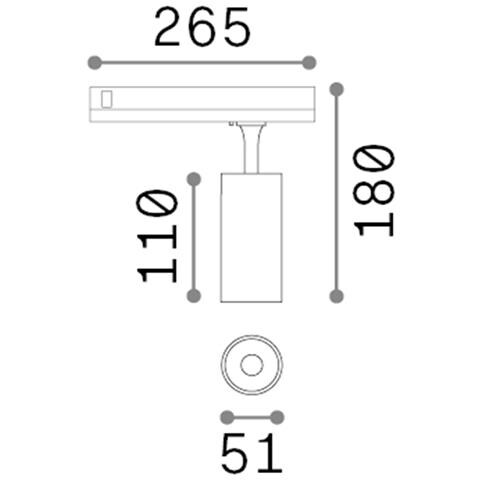 Proiettore Fox Alluminio-materie Plastiche Bianco Led 8w 3000k Luce Calda 1-10v - Foto 3