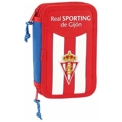Plumier Doppio Real Sporting De Gijón Bianco Rosso (28 Pcs) - Foto 1