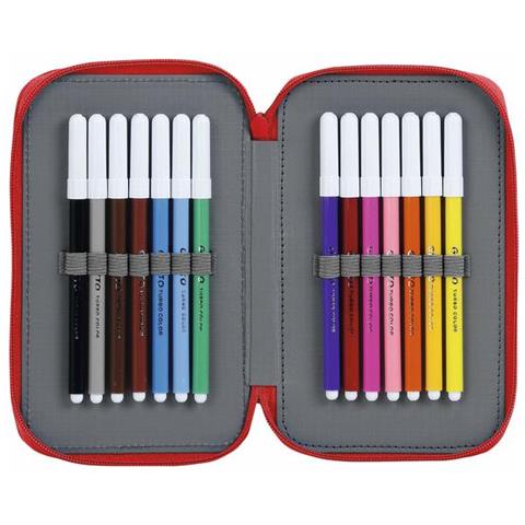 Plumier Doppio Real Sporting De Gijón Bianco Rosso (28 Pcs) - Foto 2