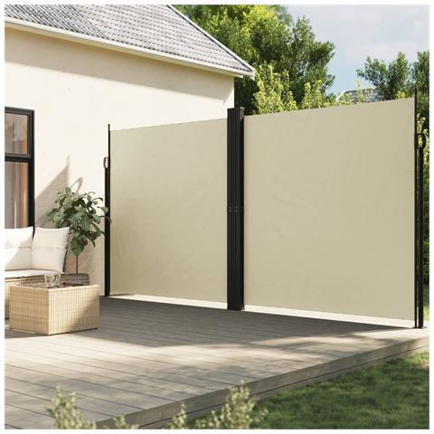 Tenda da Sole Laterale Retrattile Crema 220x1000 cm - Foto 2