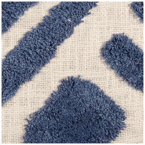 Set Di 2 Cuscini Jacaranda Cotone 45 X 45 Cm Blu Trama Geometrica - Foto 2